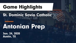St. Dominic Savio Catholic  vs Antonian Prep  Game Highlights - Jan. 24, 2020