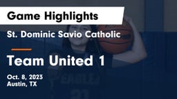 St. Dominic Savio Catholic  vs Team United 1 Game Highlights - Oct. 8, 2023