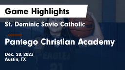 St. Dominic Savio Catholic  vs Pantego Christian Academy Game Highlights - Dec. 28, 2023