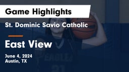 St. Dominic Savio Catholic  vs East View  Game Highlights - June 4, 2024