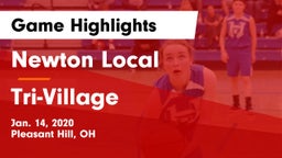 Newton Local  vs Tri-Village  Game Highlights - Jan. 14, 2020
