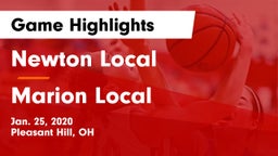 Newton Local  vs Marion Local  Game Highlights - Jan. 25, 2020