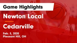 Newton Local  vs Cedarville  Game Highlights - Feb. 3, 2020