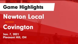 Newton Local  vs Covington  Game Highlights - Jan. 7, 2021