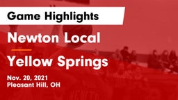 Newton Local  vs Yellow Springs  Game Highlights - Nov. 20, 2021