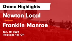 Newton Local  vs Franklin Monroe  Game Highlights - Jan. 10, 2022