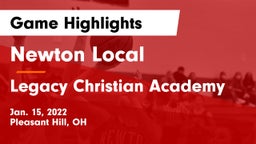 Newton Local  vs Legacy Christian Academy Game Highlights - Jan. 15, 2022