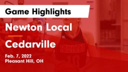 Newton Local  vs Cedarville  Game Highlights - Feb. 7, 2022