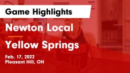 Newton Local  vs Yellow Springs  Game Highlights - Feb. 17, 2022