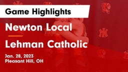 Newton Local  vs Lehman Catholic  Game Highlights - Jan. 28, 2023
