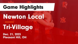 Newton Local  vs Tri-Village  Game Highlights - Dec. 21, 2023