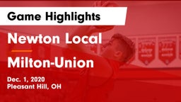 Newton Local  vs Milton-Union  Game Highlights - Dec. 1, 2020