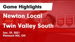 Newton Local  vs Twin Valley South  Game Highlights - Jan. 29, 2021