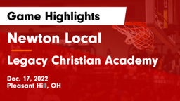 Newton Local  vs Legacy Christian Academy Game Highlights - Dec. 17, 2022