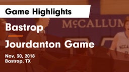 Bastrop  vs Jourdanton Game Game Highlights - Nov. 30, 2018