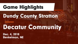 Dundy County Stratton  vs Decatur Community  Game Highlights - Dec. 4, 2018