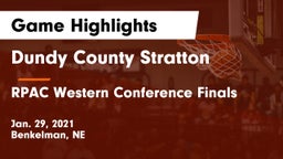 Dundy County Stratton  vs RPAC Western Conference Finals Game Highlights - Jan. 29, 2021