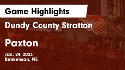 Dundy County Stratton  vs Paxton  Game Highlights - Jan. 24, 2023