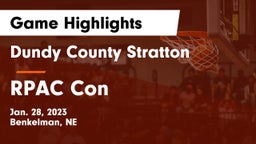 Dundy County Stratton  vs RPAC Con Game Highlights - Jan. 28, 2023