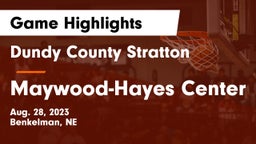 Dundy County Stratton  vs Maywood-Hayes Center Game Highlights - Aug. 28, 2023