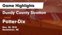 Dundy County Stratton  vs Potter-Dix  Game Highlights - Nov. 30, 2018