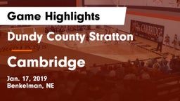 Dundy County Stratton  vs Cambridge  Game Highlights - Jan. 17, 2019
