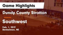 Dundy County Stratton  vs Southwest  Game Highlights - Feb. 1, 2019