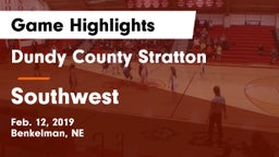 Dundy County Stratton  vs Southwest  Game Highlights - Feb. 12, 2019