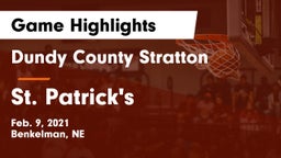 Dundy County Stratton  vs St. Patrick's  Game Highlights - Feb. 9, 2021