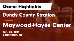 Dundy County Stratton  vs Maywood-Hayes Center Game Highlights - Jan. 22, 2024