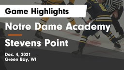 Notre Dame Academy vs Stevens Point  Game Highlights - Dec. 4, 2021