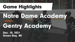 Notre Dame Academy vs Gentry Academy Game Highlights - Dec. 10, 2021