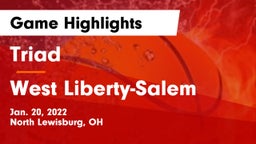 Triad  vs West Liberty-Salem  Game Highlights - Jan. 20, 2022