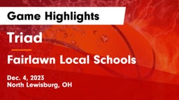 Triad  vs Fairlawn Local Schools Game Highlights - Dec. 4, 2023