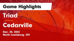 Triad  vs Cedarville  Game Highlights - Dec. 20, 2023