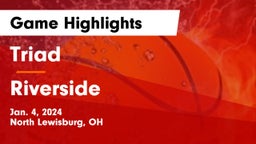 Triad  vs Riverside  Game Highlights - Jan. 4, 2024