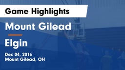 Mount Gilead  vs Elgin  Game Highlights - Dec 04, 2016