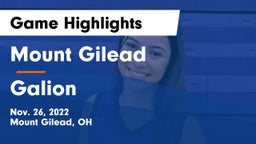 Mount Gilead  vs Galion  Game Highlights - Nov. 26, 2022