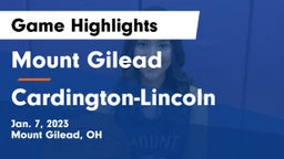 Mount Gilead  vs Cardington-Lincoln  Game Highlights - Jan. 7, 2023