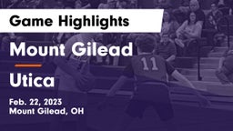 Mount Gilead  vs Utica  Game Highlights - Feb. 22, 2023