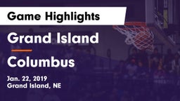 Grand Island  vs Columbus  Game Highlights - Jan. 22, 2019
