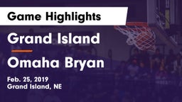 Grand Island  vs Omaha Bryan Game Highlights - Feb. 25, 2019
