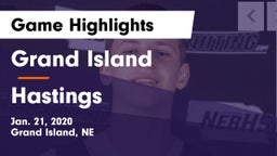 Grand Island  vs Hastings  Game Highlights - Jan. 21, 2020