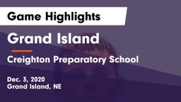Grand Island  vs Creighton Preparatory School Game Highlights - Dec. 3, 2020