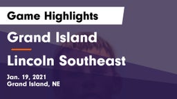 Grand Island  vs Lincoln Southeast  Game Highlights - Jan. 19, 2021