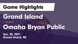 Grand Island  vs Omaha Bryan Public  Game Highlights - Jan. 30, 2021