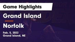 Grand Island  vs Norfolk  Game Highlights - Feb. 5, 2022