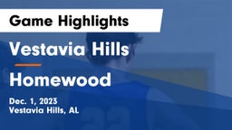 Vestavia Hills  vs Homewood  Game Highlights - Dec. 1, 2023