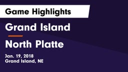 Grand Island  vs North Platte  Game Highlights - Jan. 19, 2018