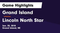 Grand Island  vs Lincoln North Star Game Highlights - Jan. 20, 2018